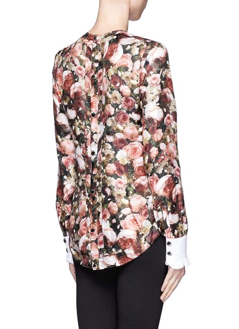 givenchy rose print double sleeve|Givenchy roses.